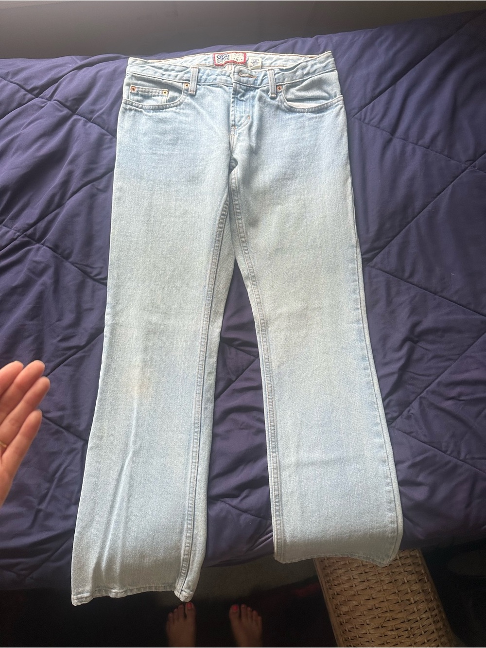 Vintage Low Rise Old Navy Light Blue Flare Jeans